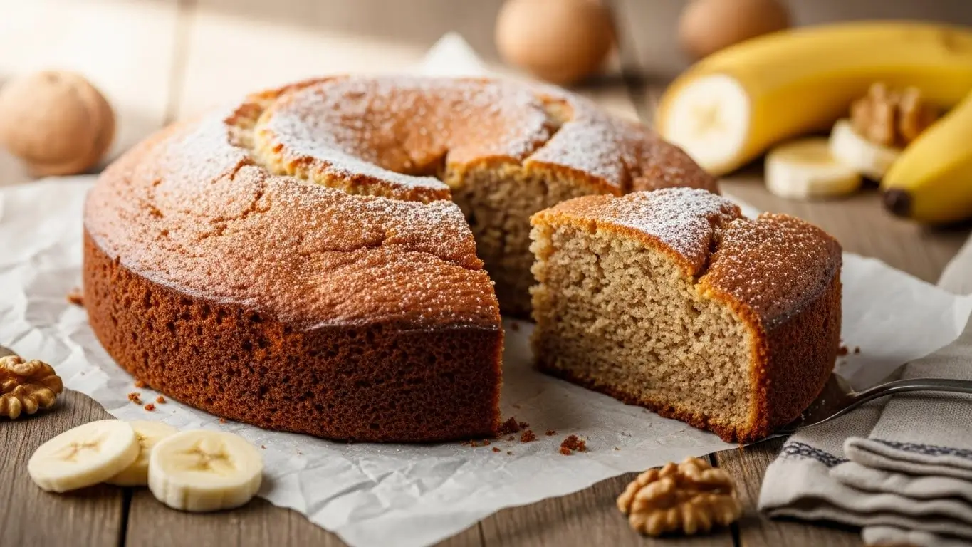 bolo de banana sem ovo