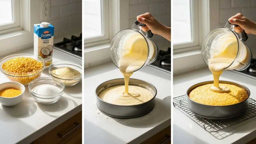 bolo de milho sem ovo